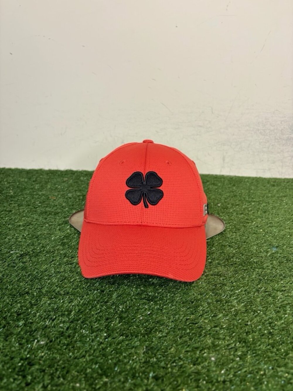 Black Clover hat cap fitted small S/M orange black lighweight breathable stretch
